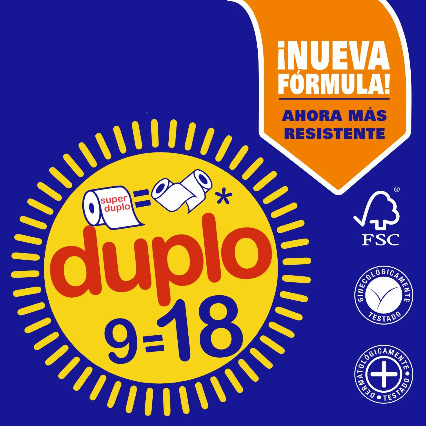 Renova Super Duplo Papier Toaletowy Zestaw 9 Rolek Podwójna Grubość Biały