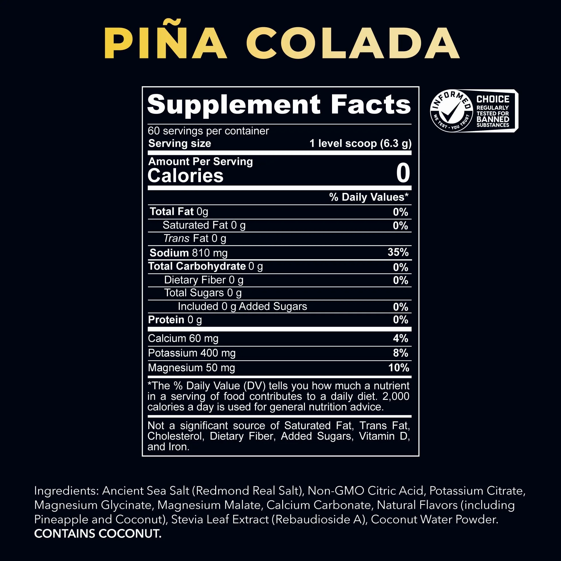 REDMOND Re-Lyte Electrolyte Drink Mix Pina Colada
