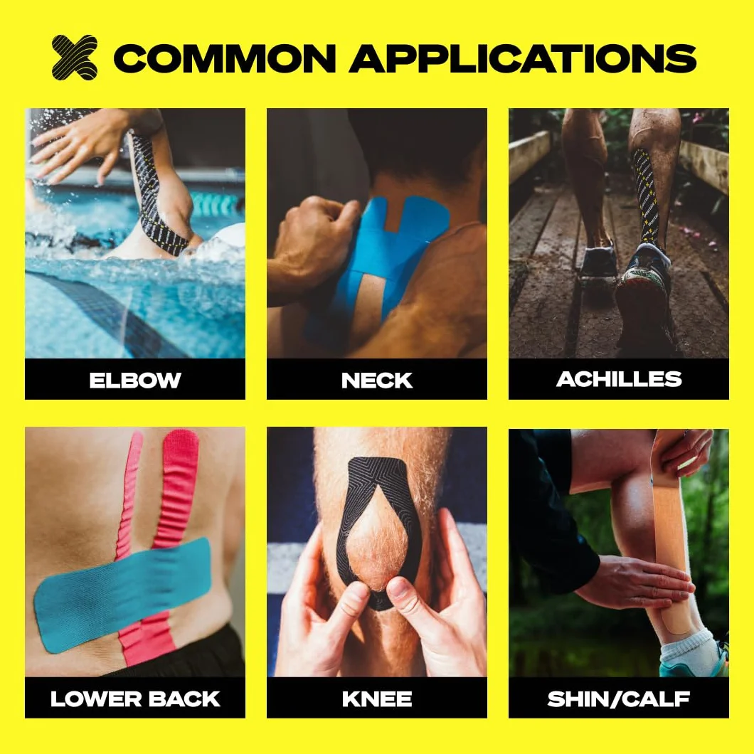 SPORTTAPE Taśma kinezjologiczna 5 cm x 5 m niebieska hipoalergiczna wodoodporna