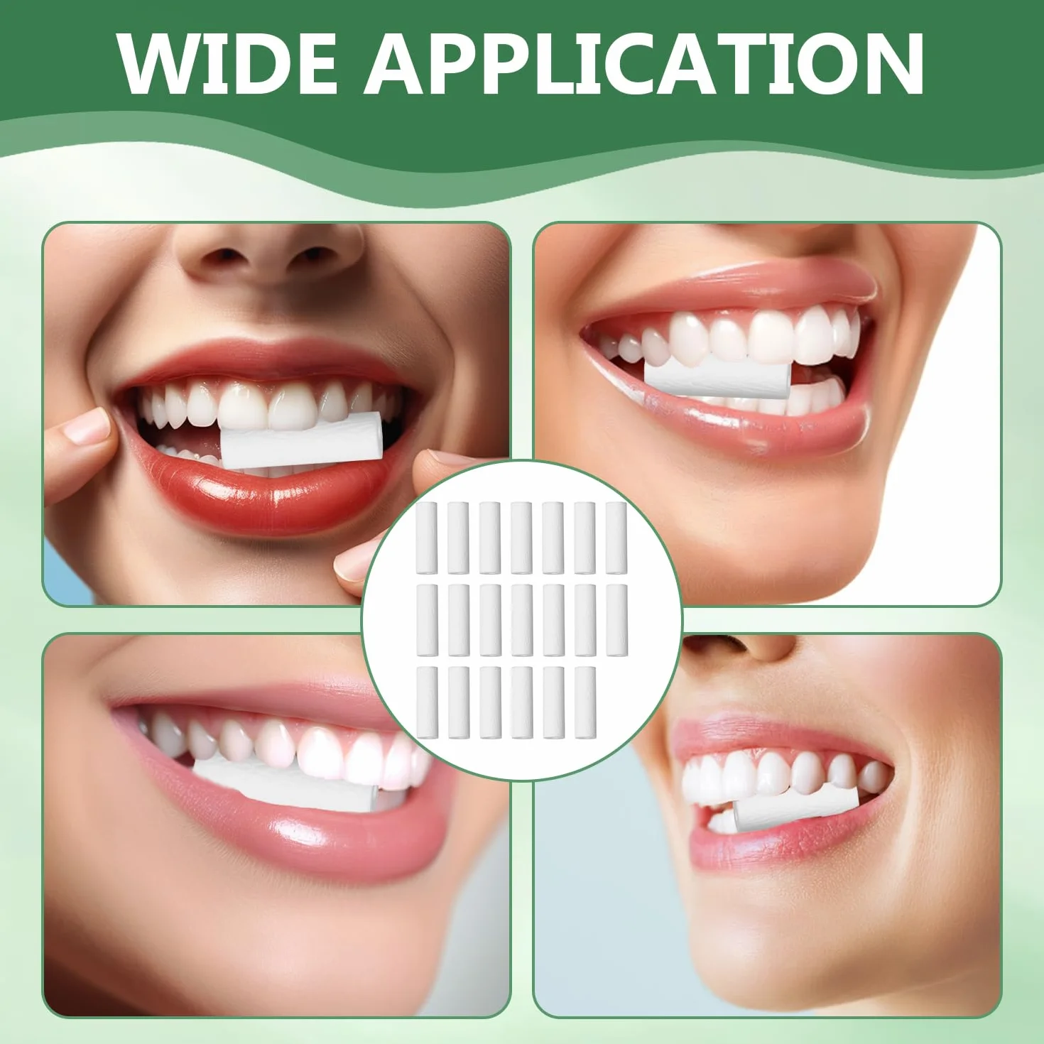 Aligners Chewies, 20 sztuk, wielokrotnego użytku, do foteli, nadaje się do prania, do Aligner Chompers, szelki do gryzienia dla Aligner Chompers, pomoc do żucia (białe)