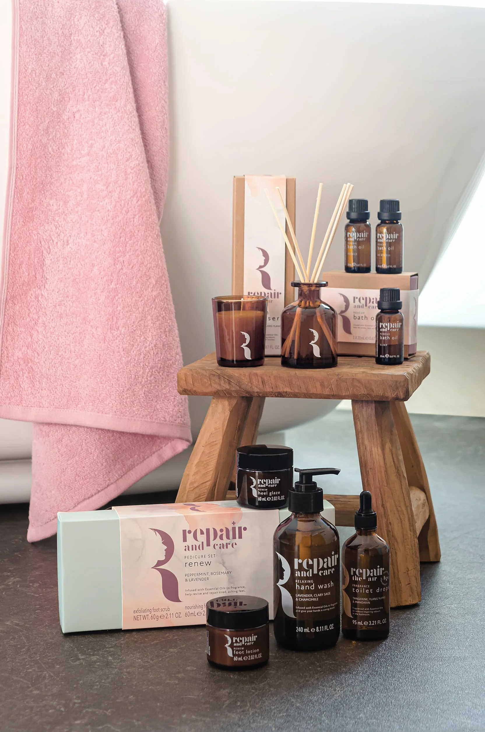 Repair the Air Fragranced Toilet Drops, with Tangerine, Ylang Ylang and Mandarin Essential Oils, 95ml TRIO