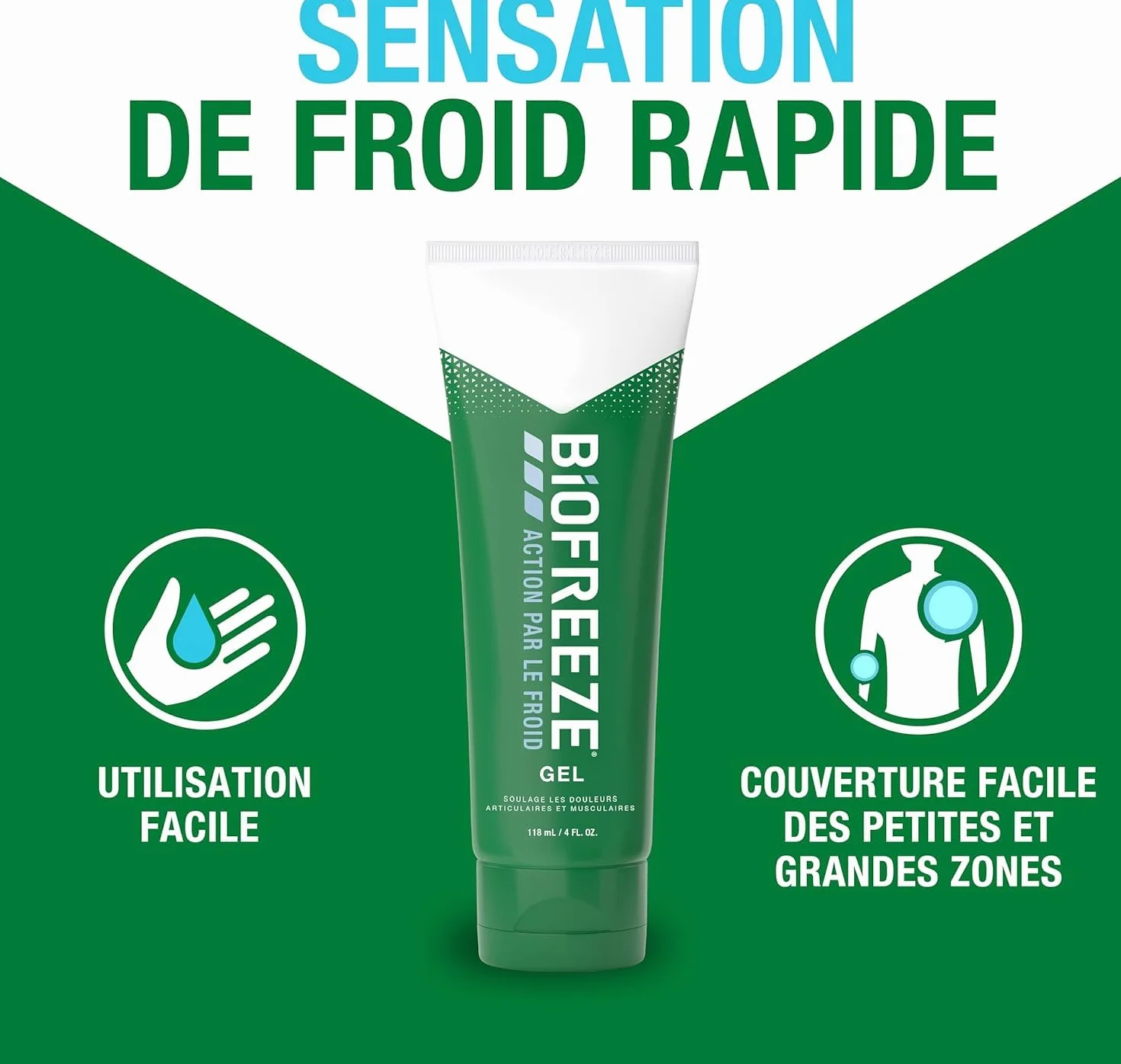 Biofreeze Zestaw 2 probówek żelowych łagodzących ból, 118 ml