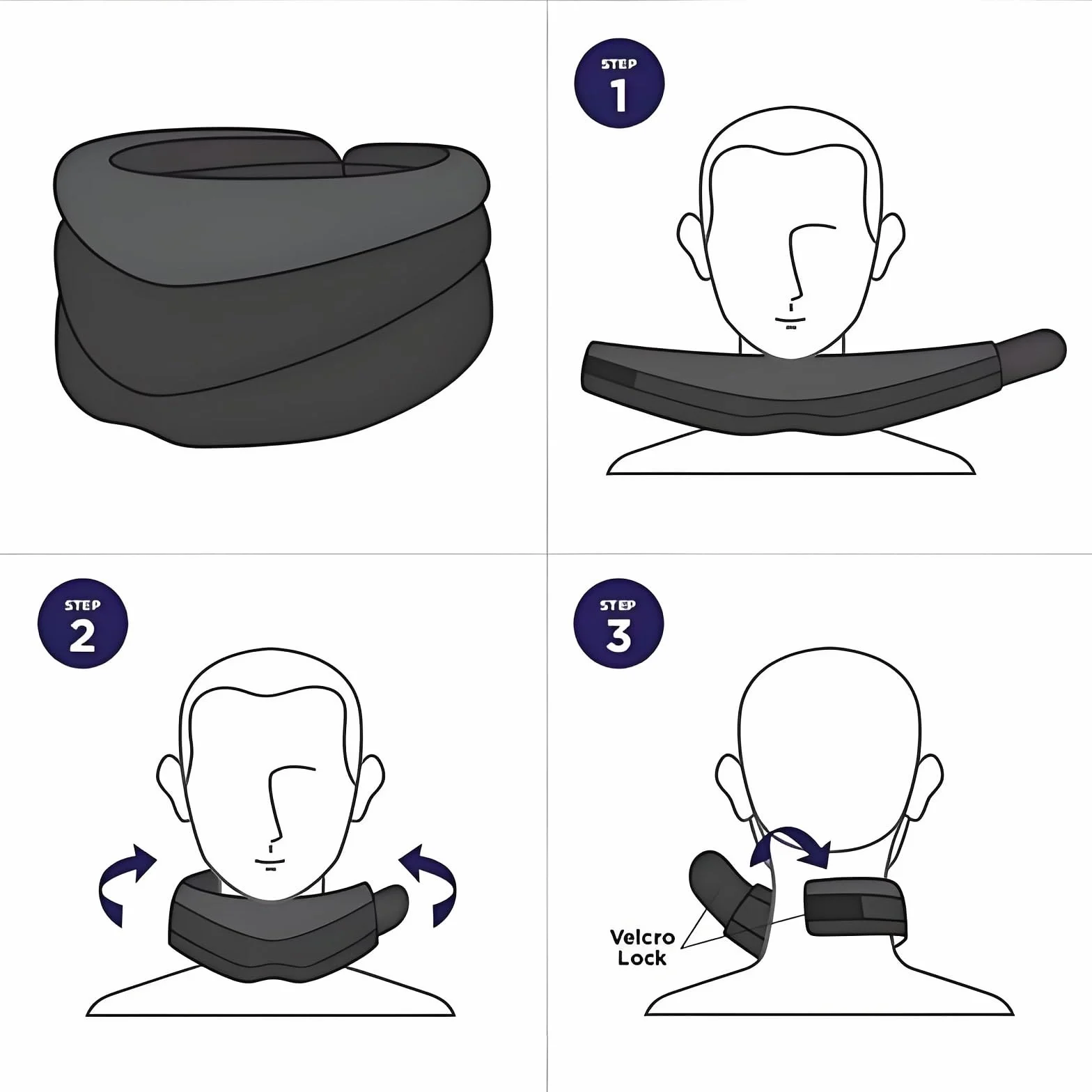 Vitavix Neck Support for Snoring, Necksupport - Never Snore Again, 2025 New Neck Brace for Sleeping, Adjustable Anti Snoring Neck Support, Adjustable Soft Foam Neck Brace Cervical Collar(1pc)