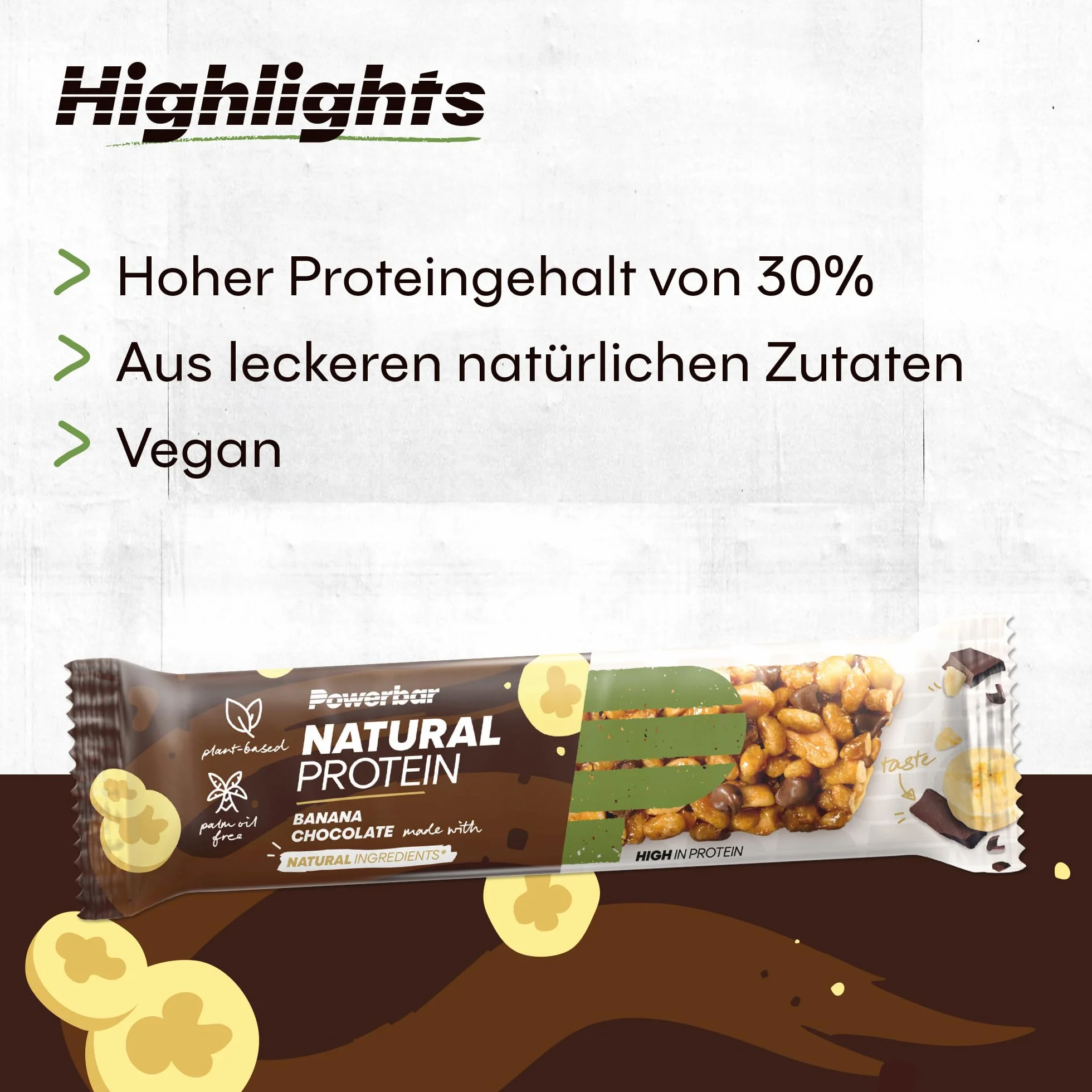 Powerbar Natural Protein Banana Chocolate 18 x 40 g Wegański Batonik Proteinowy