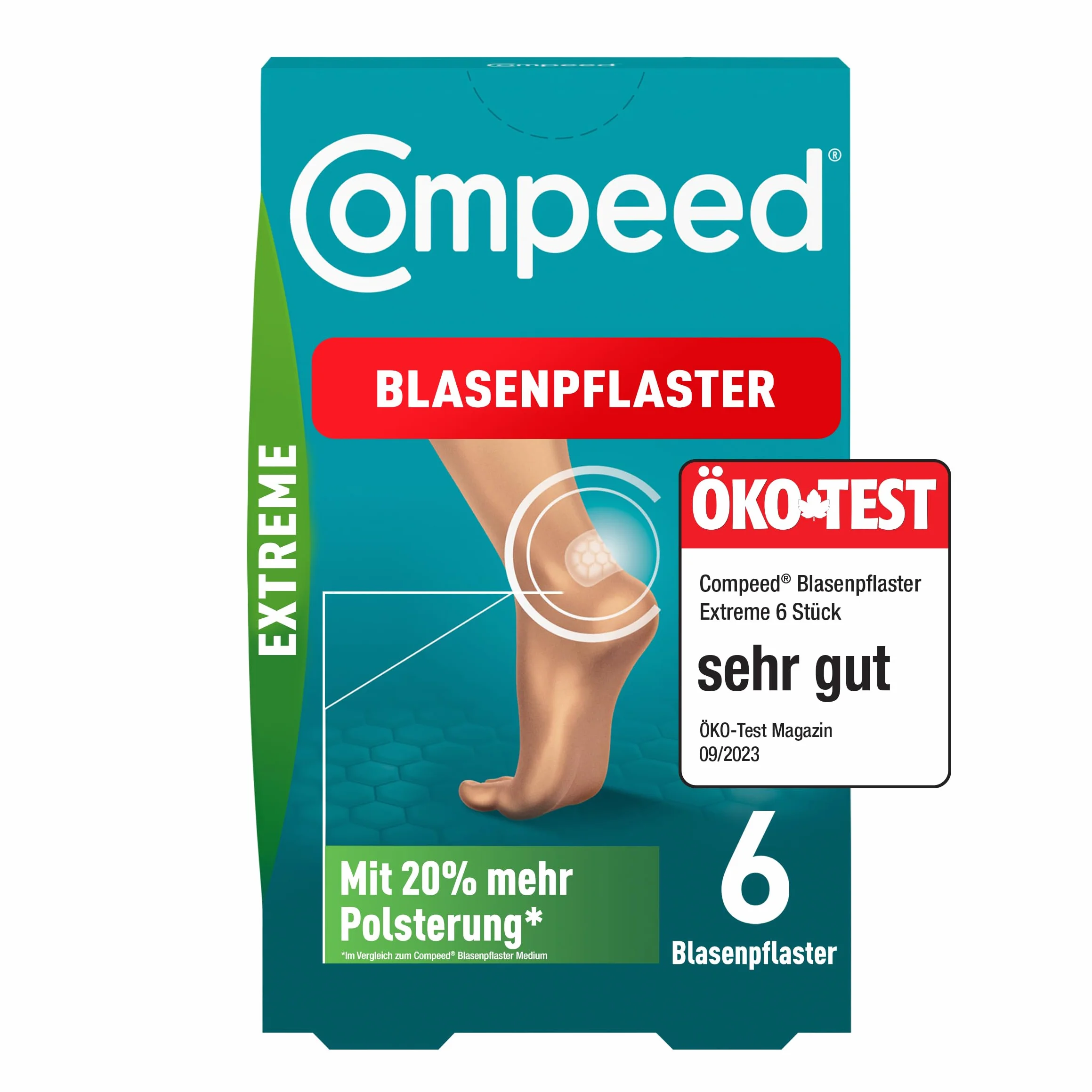 Compeed Na Pęcherze Extreme Plaster Hydrokoloidowy, 6,8 cm x 4,2 cm x 6 sztuk
