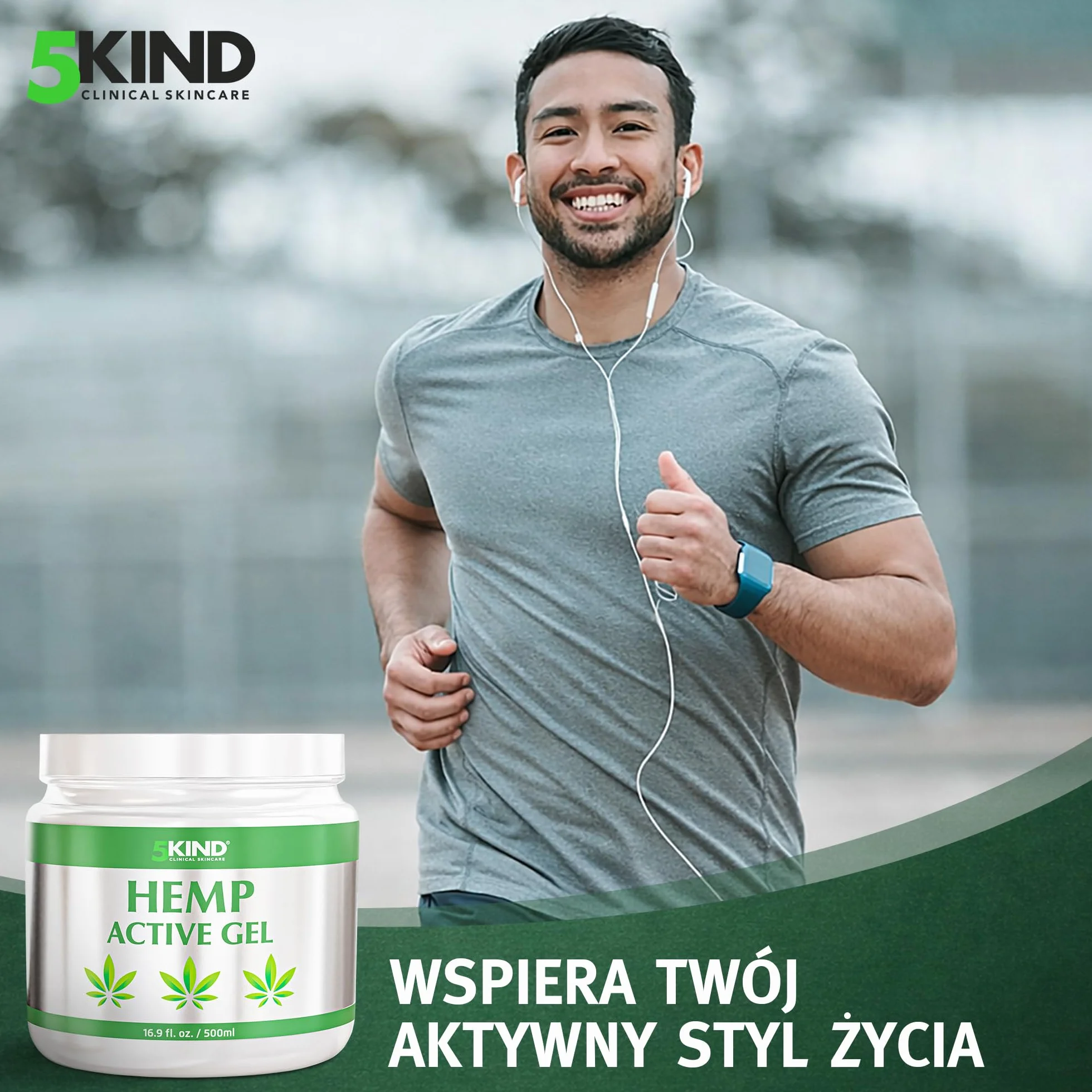 Aktywny żel konopny do mięśni i stawów 500 ml – uspokajająca formuła z olejkiem konopi