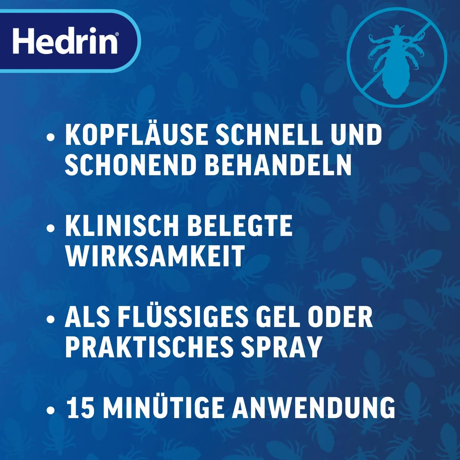 HEDRIN ONCE – żel w sprayu – wszy do rozpylania – szybkie usuwanie wszy i gnid przy użyciu tylko jednego zastosowania – udowodniona klinicznie skuteczność – 1 x 60 ml