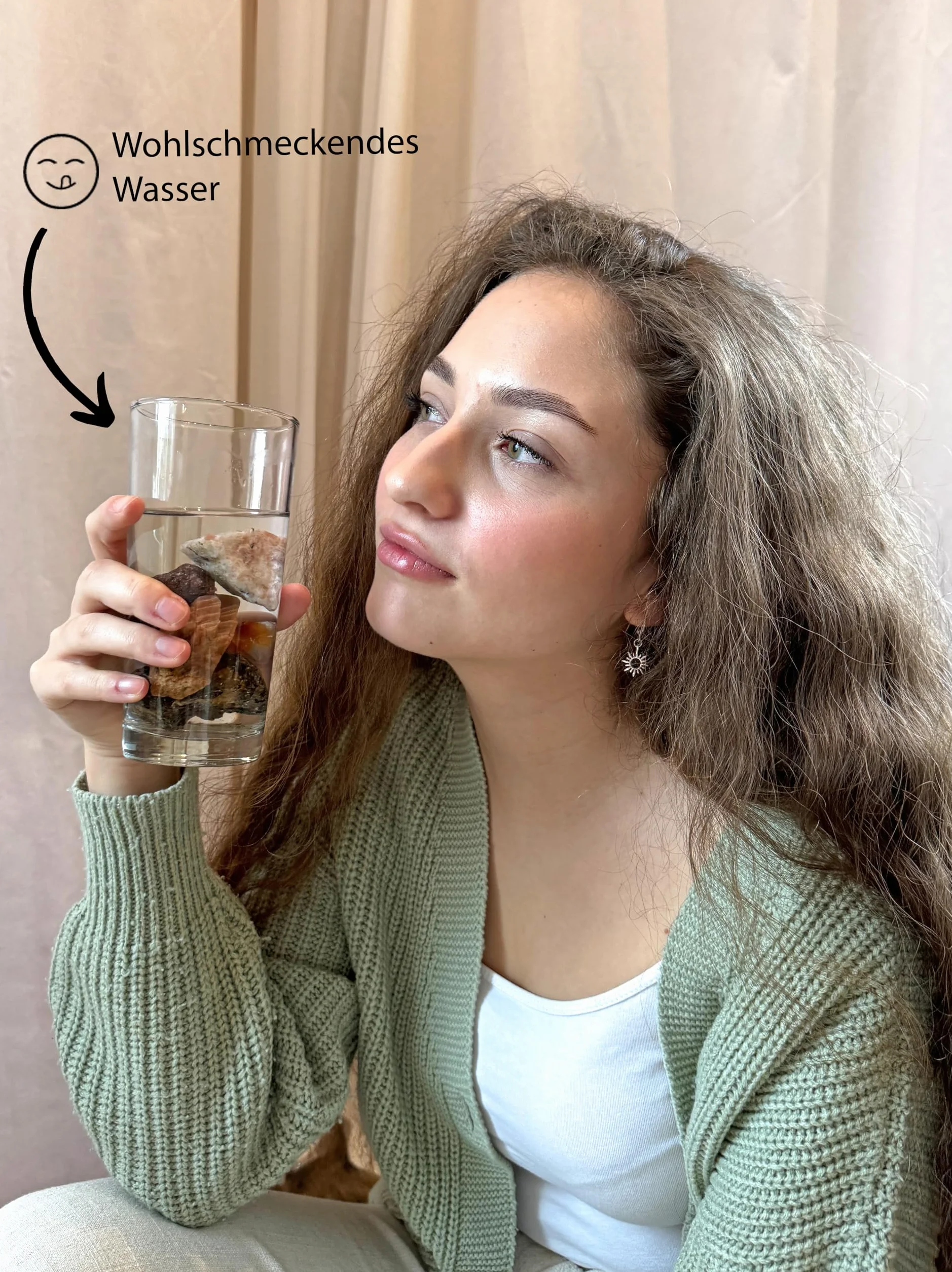 Mieszanka kamieni wodnych premium | 10 sztuk popularnych kamieni do wody z kamieniami szlachetnymi | 100% naturalne kamienie z bawełnianym woreczkiem | źródło życia Plus (wariant 2)