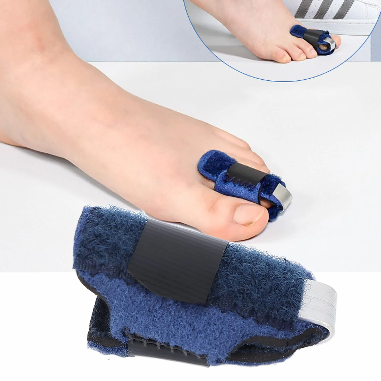 DEWIN Hammer prostownica do palców, młotek na palcach odzyskiwanie złamań ergonomiczny oddychający pasek do mocowania pazurów palców (M)