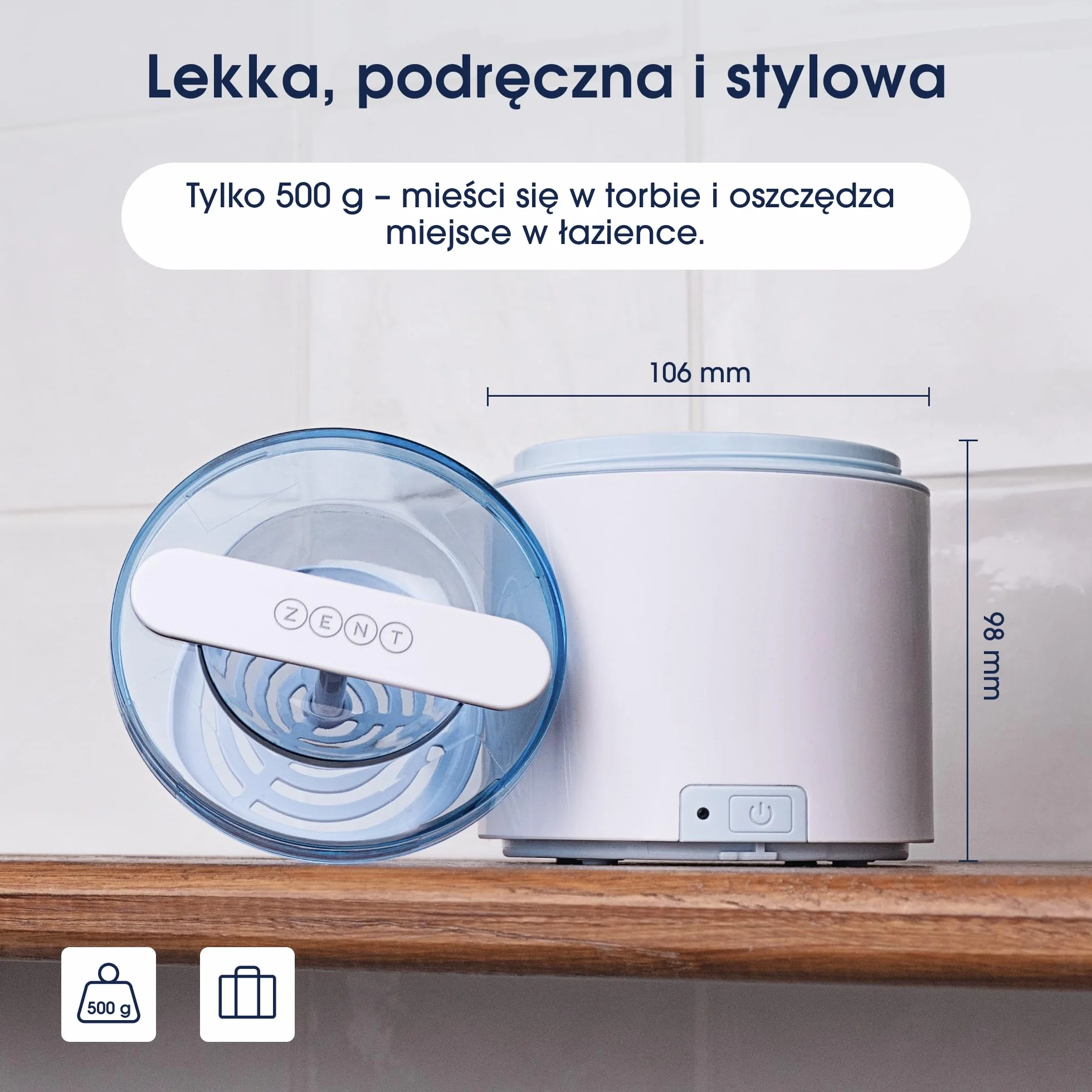 ZENT SoniQWave Myjka ultradźwiękowa Stal nierdzewna 5-minutowy cykl Technologia czyszczenia 360°