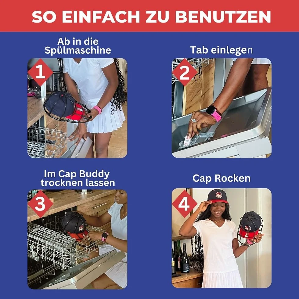 Cap Washer środek piorący z głowicą szczotki do zmywarki, 2 Cap Buddy, 2 Cap Washer