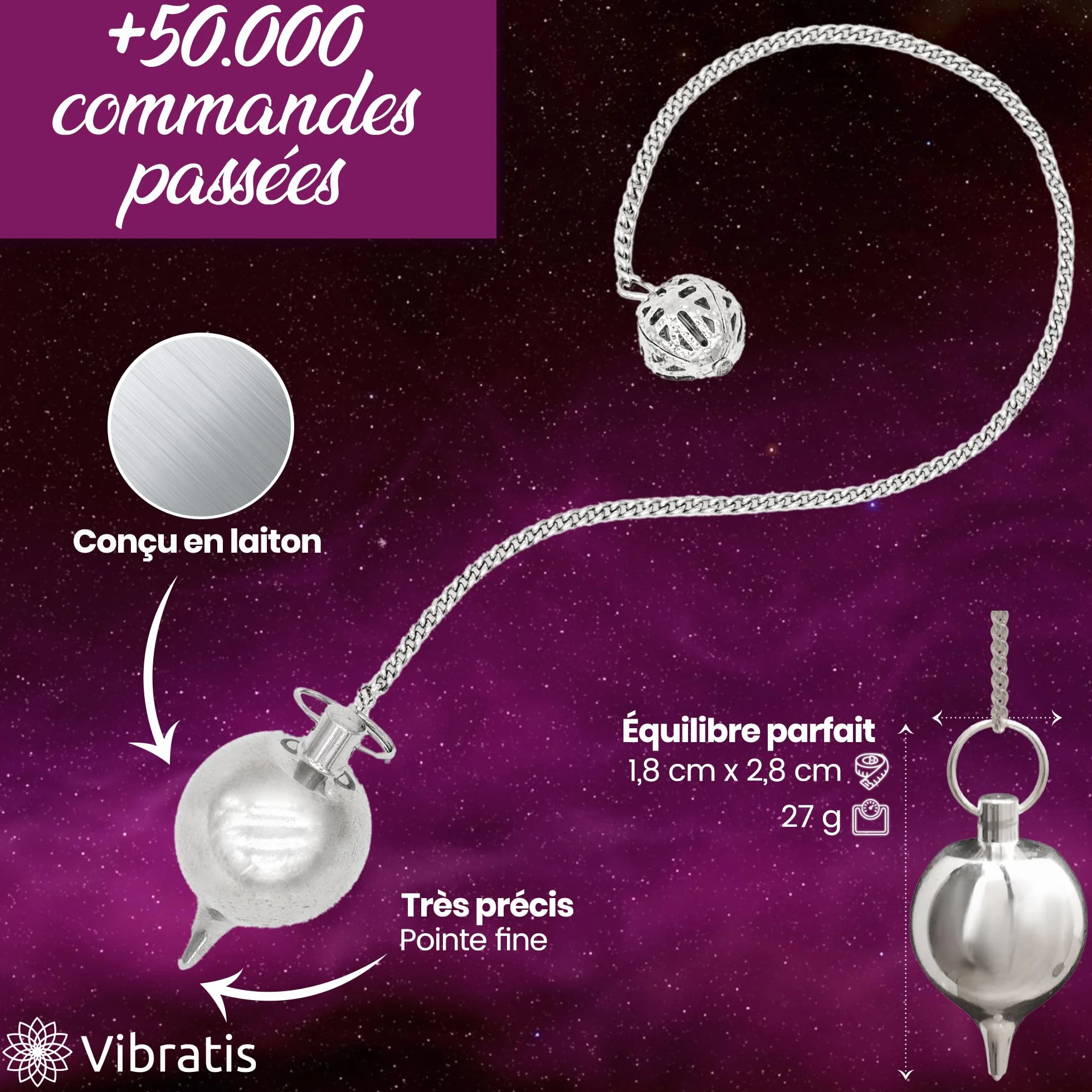 Vibratis Pendolo Esoterico Universale - Pendolino per Radioestesia y Divinazione