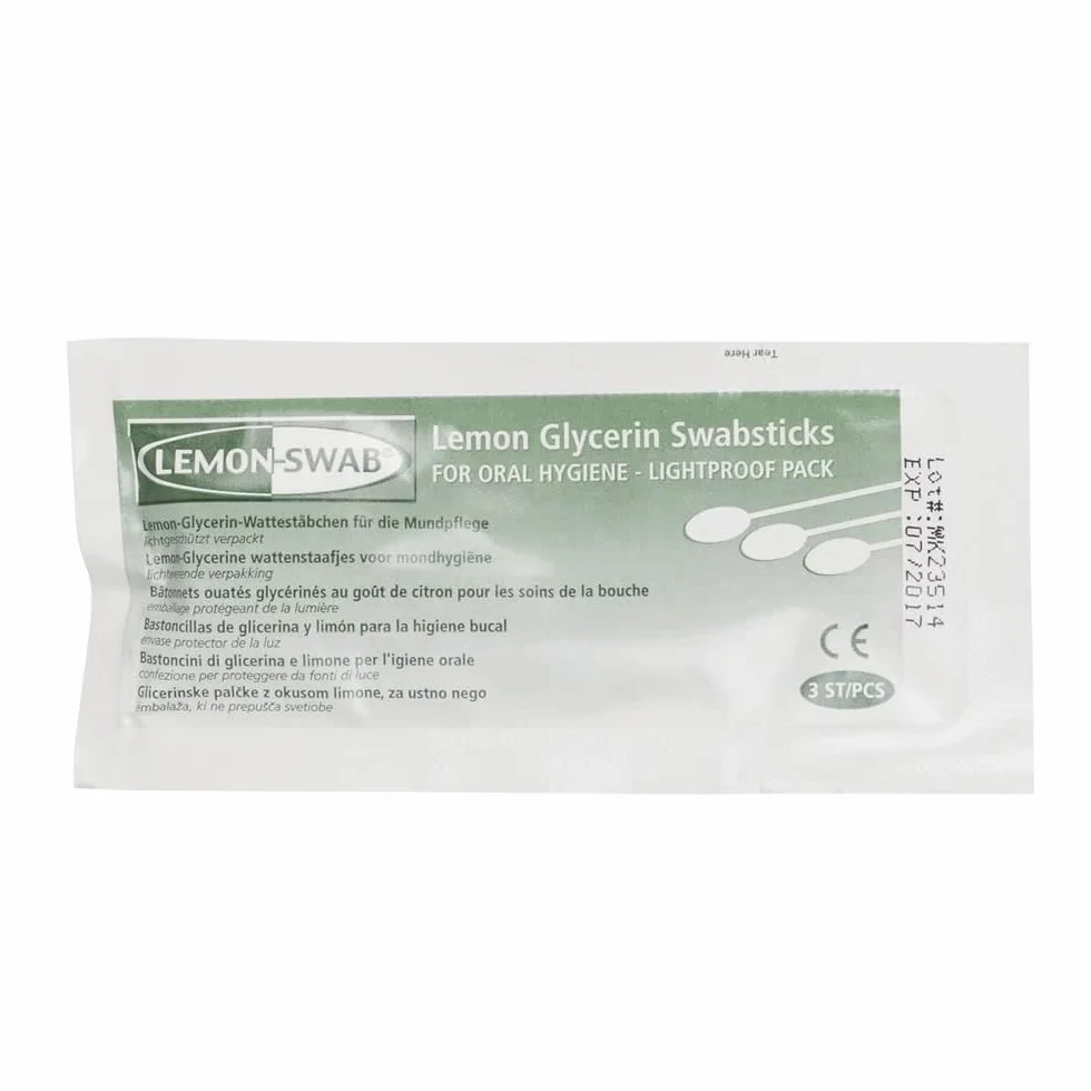 Hygea Lemon-Glycerin Swabsticks - 3's, Lmn Glycerine Swabsticks 3S, (3/PACK, 25 PACKS/BOX) by Medline