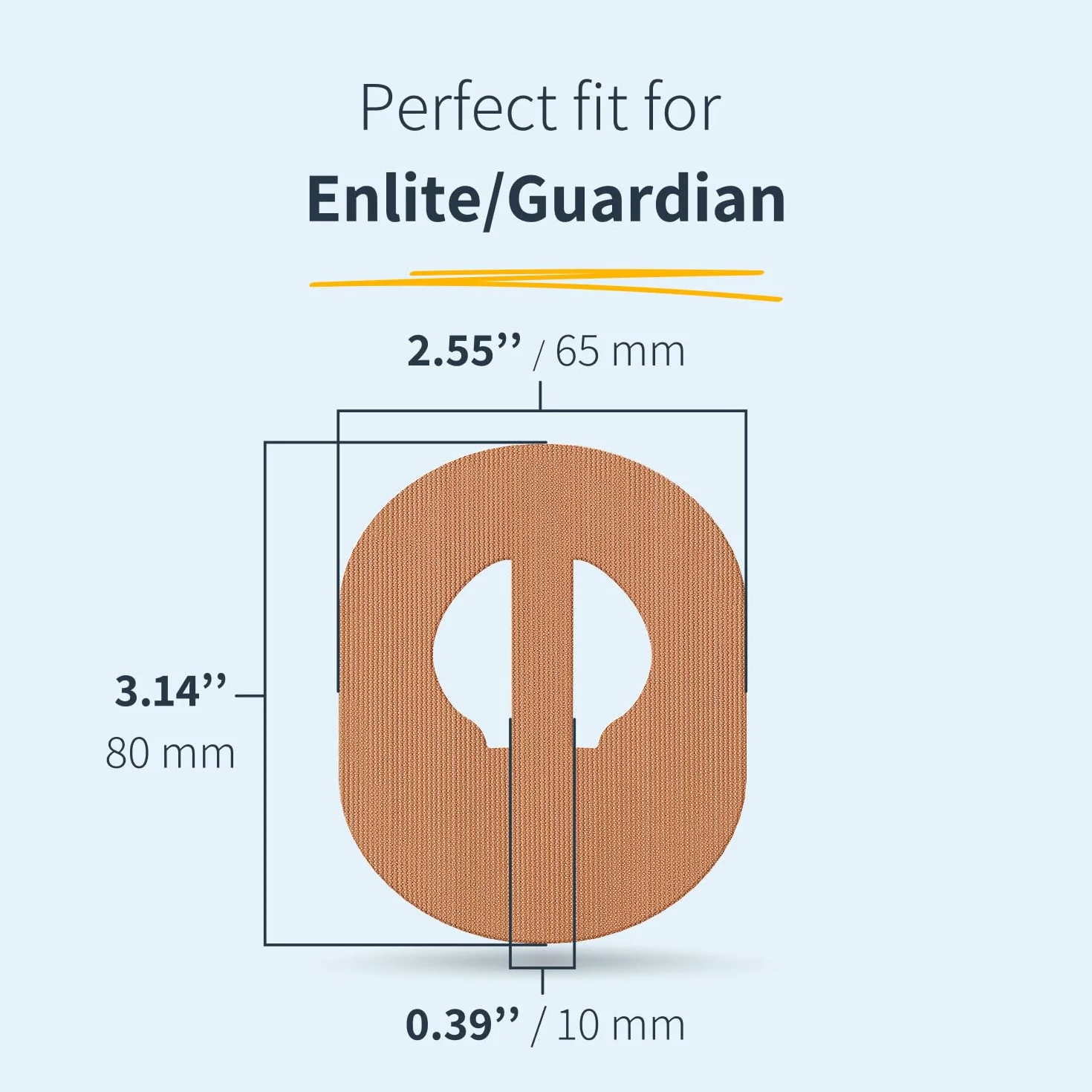 MySweetStitch | Plaster do Enlite - Guardian (10 sztuk) | Produkowane w Niemczech | na zewnątrz: Ø 80 x 65mm, wewnątrz Ø 10mm | Czarny