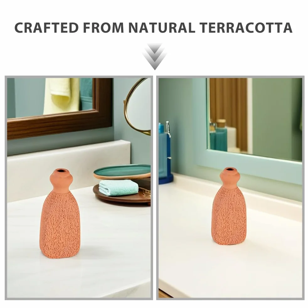 Toyvian Ręcznie robiony naturalny terakotowy peeling do stóp - pumeks - naturalne narzędzie złuszczające do miękkich stóp, do usuwania twardego naskórka, kobiet i mężczyzn, brązowy