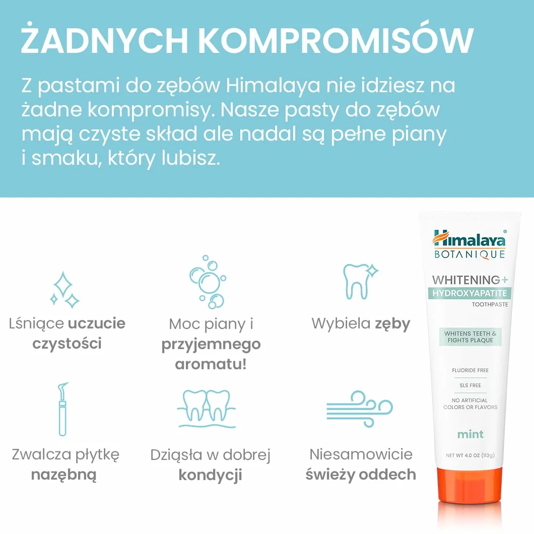 Himalaya Botanique Wybielająca hydroksyapatytowa pasta do zębów 113g