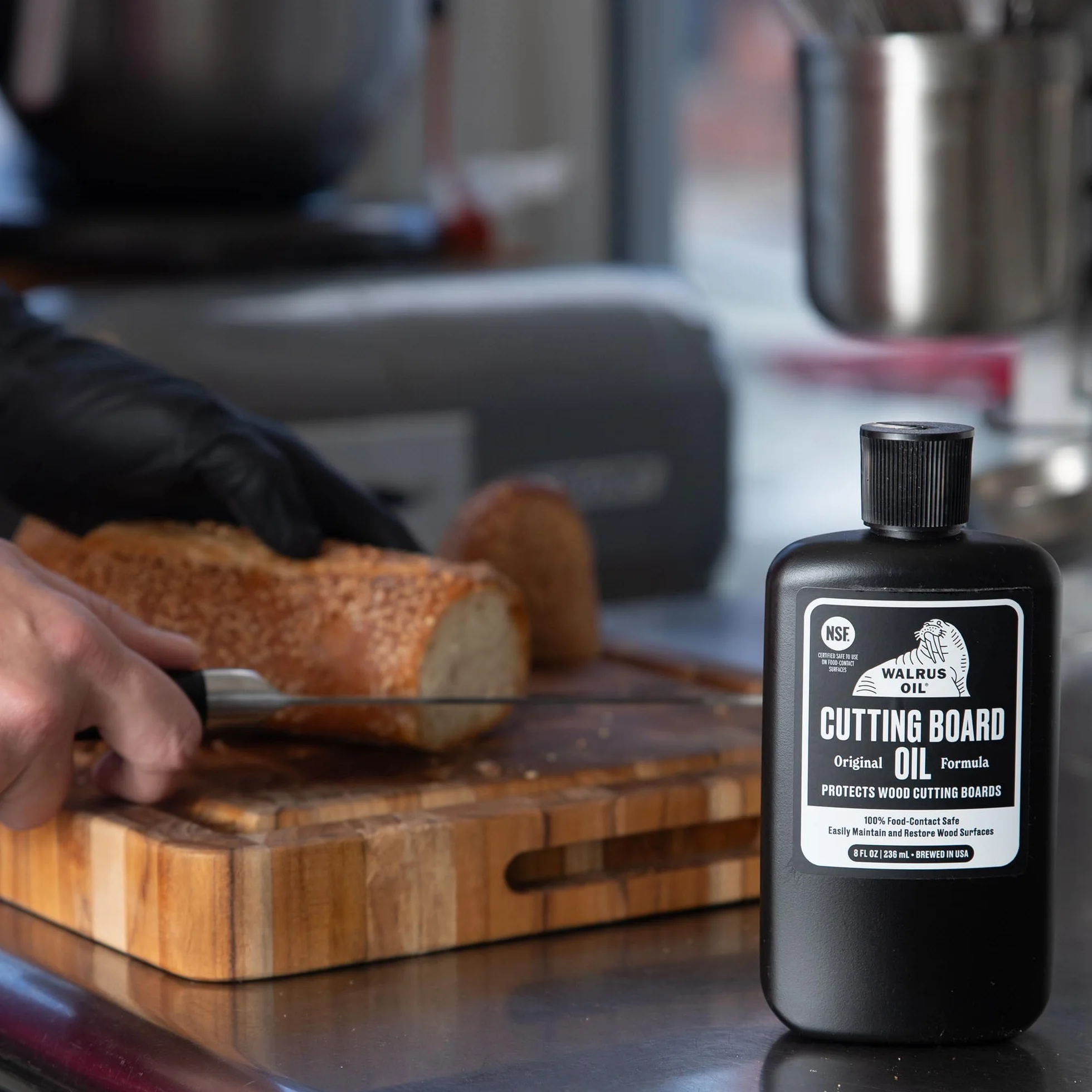 WALRUS OIL - Płyta do cięcia oleju i Wood Butcher Block Oil, butelka 8 oz FDA Food-Safe