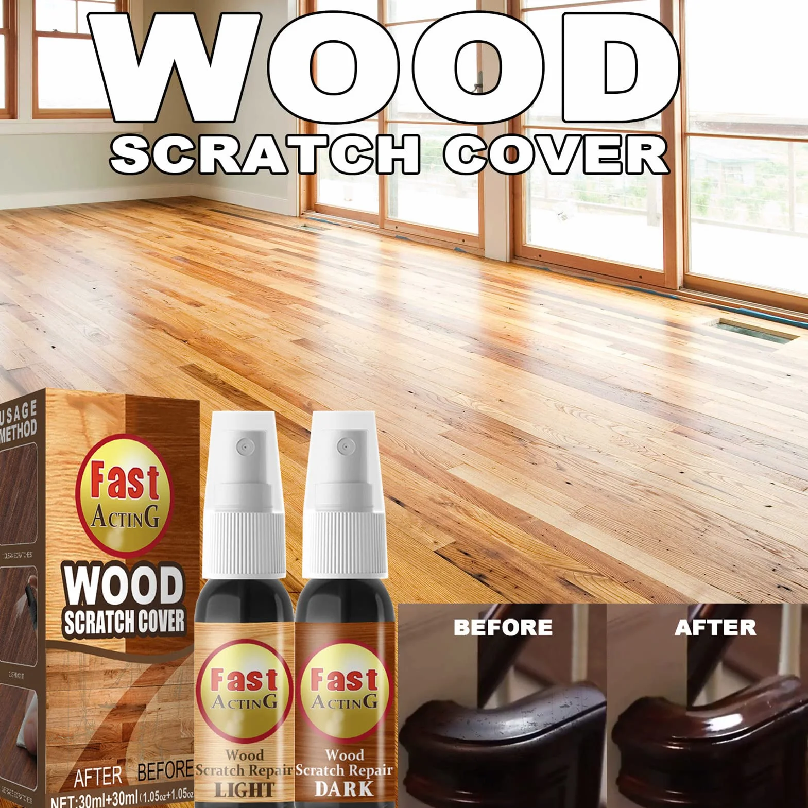 Wood Floor Scratch Remover 2 sztuki zestaw do usuwania zarysowań