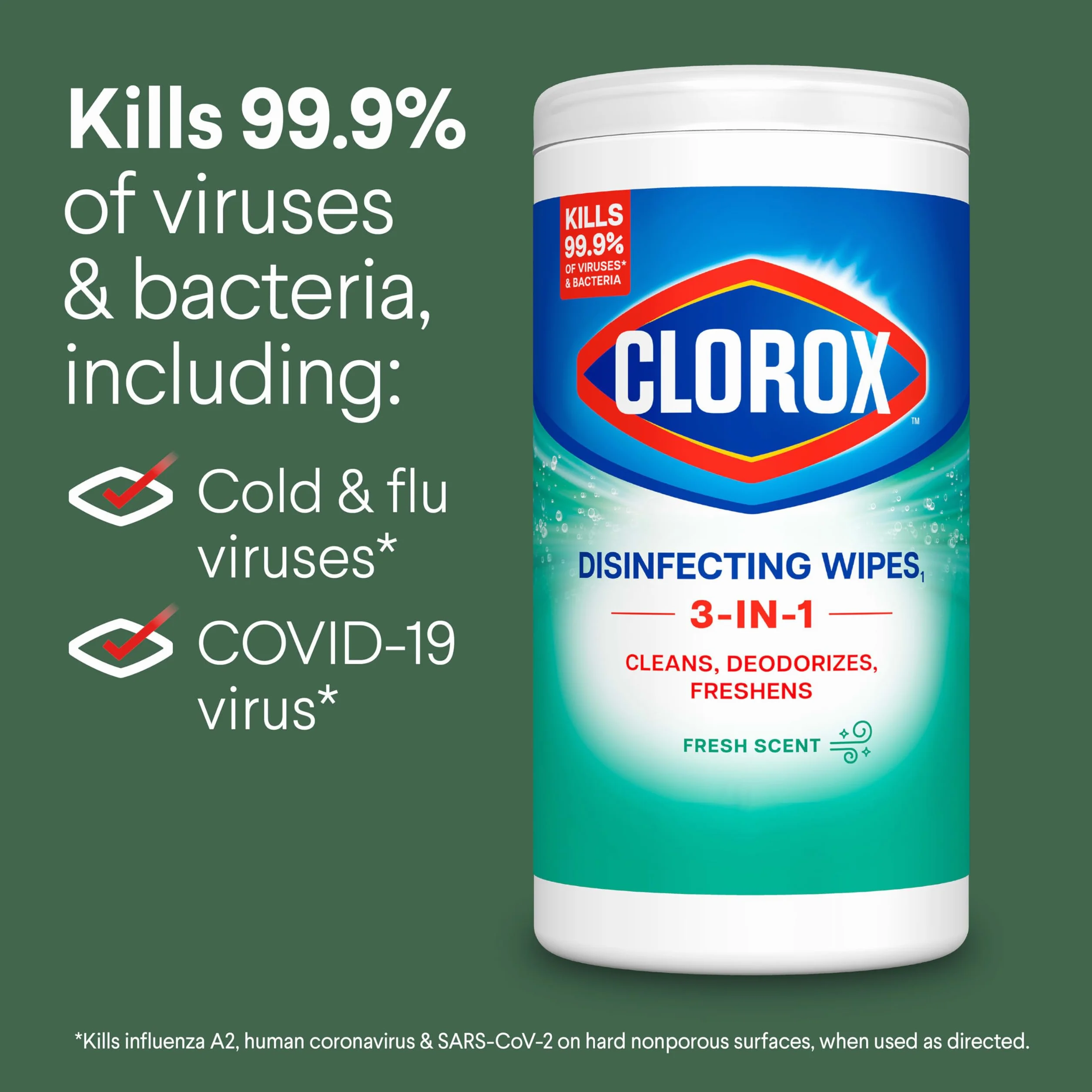 Clorox Disinfecting Wipes, Fresh Scent, 35-ct