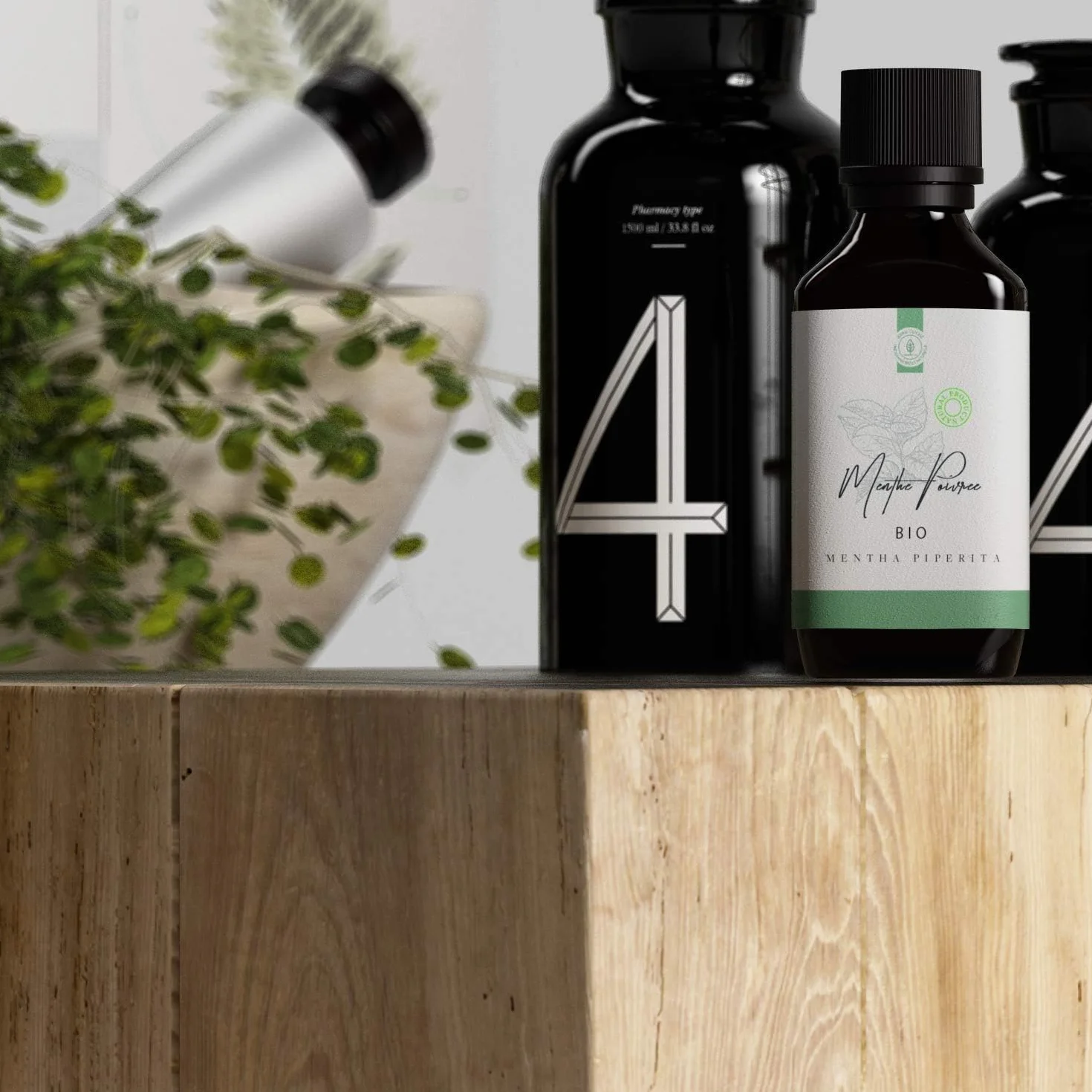 50ml Bio Olejek Miętowy (Mentha Piperita) - 100% Czysty, Naturalny i Ekologiczny - Jadalny Olejek Miętowy - Świeży, Orzeźwiający i Klarowny - Organic Peppermint Oil