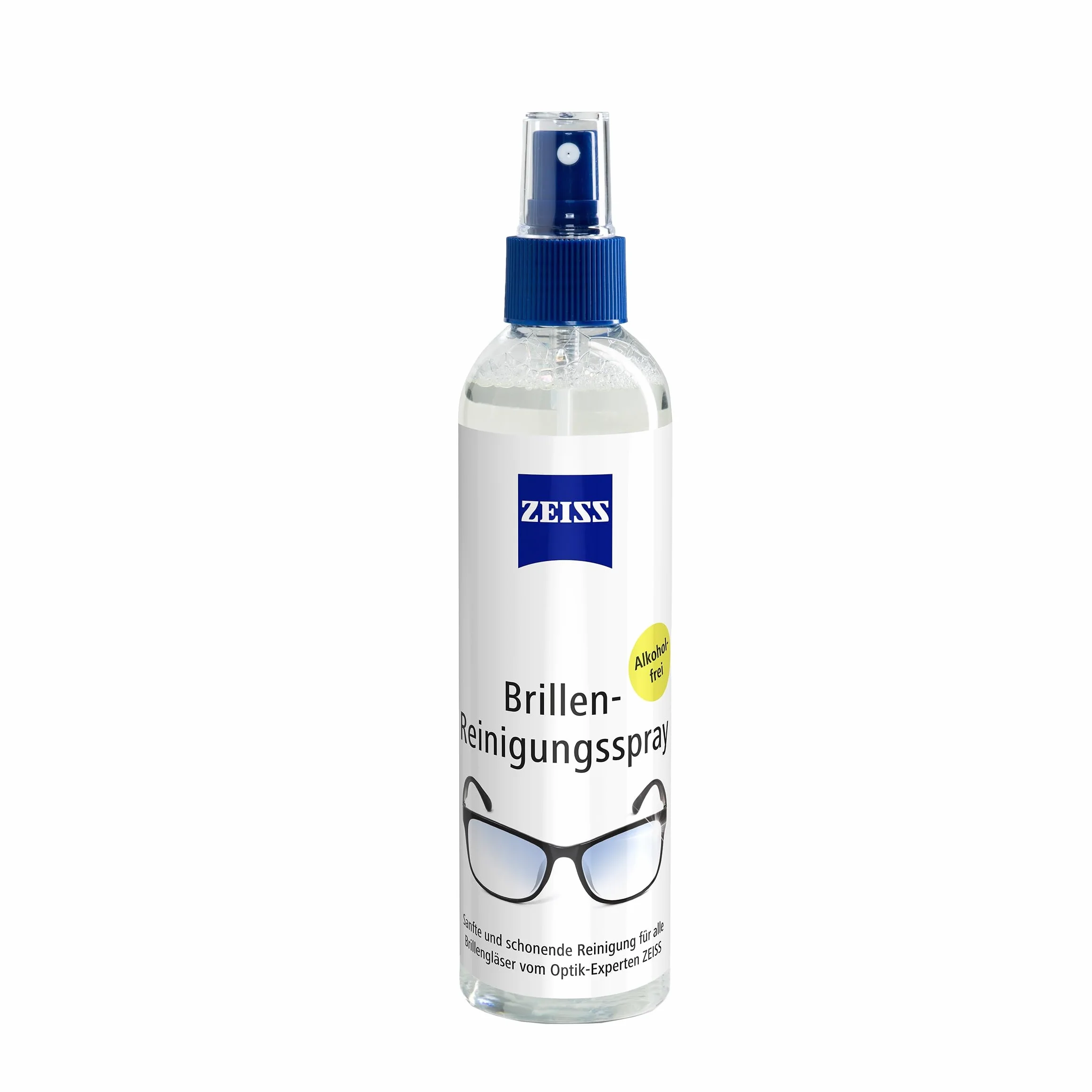 ZEISS Spray do czyszczenia okularów o pojemności 240 ml do delikatnego i dokładnego czyszczenia szkieł okularów – nie zawiera alkoholu
