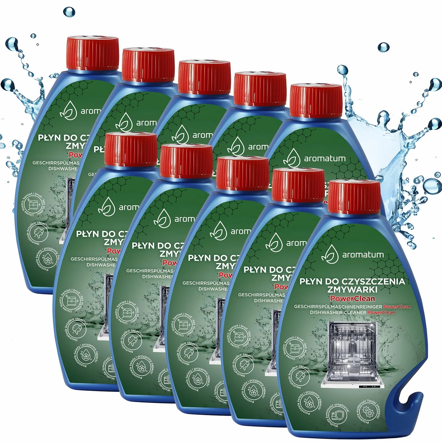 Płyn do czyszczenia zmywarek 10x 250 ml – usuwa kamień, brud i tłuszcz