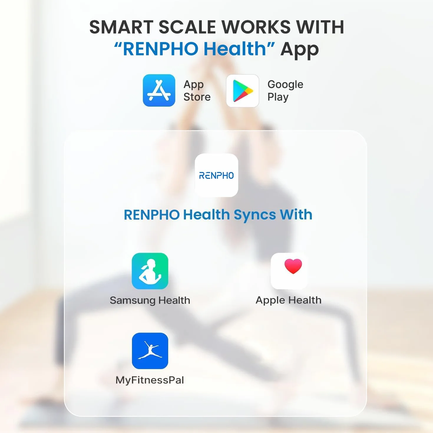 RENPHO Inteligentne Wagi Do Pomiaru Tkanki Tłuszczowej Usb Do ładowania, Wagi łazienkowe Bluetooth Precyzyjna Waga Z Aplikacją Na Smartfona, Monitor Składu Ciała Dla Tkanki Tłuszczowej, Bmi, Masy Ciała, Masy Mięśniowej