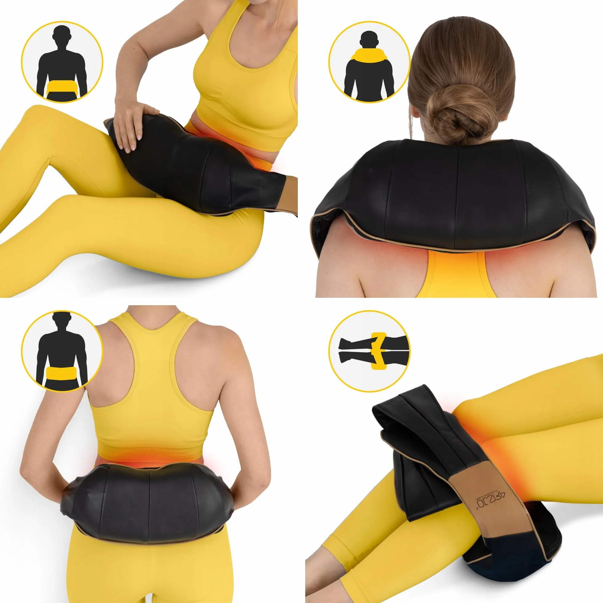MASAŻER KARKU SHIATSU BEZPRZEWODOWY MASUJĄCY GRZEJĄCY SZYI PLECÓW ULTRA+