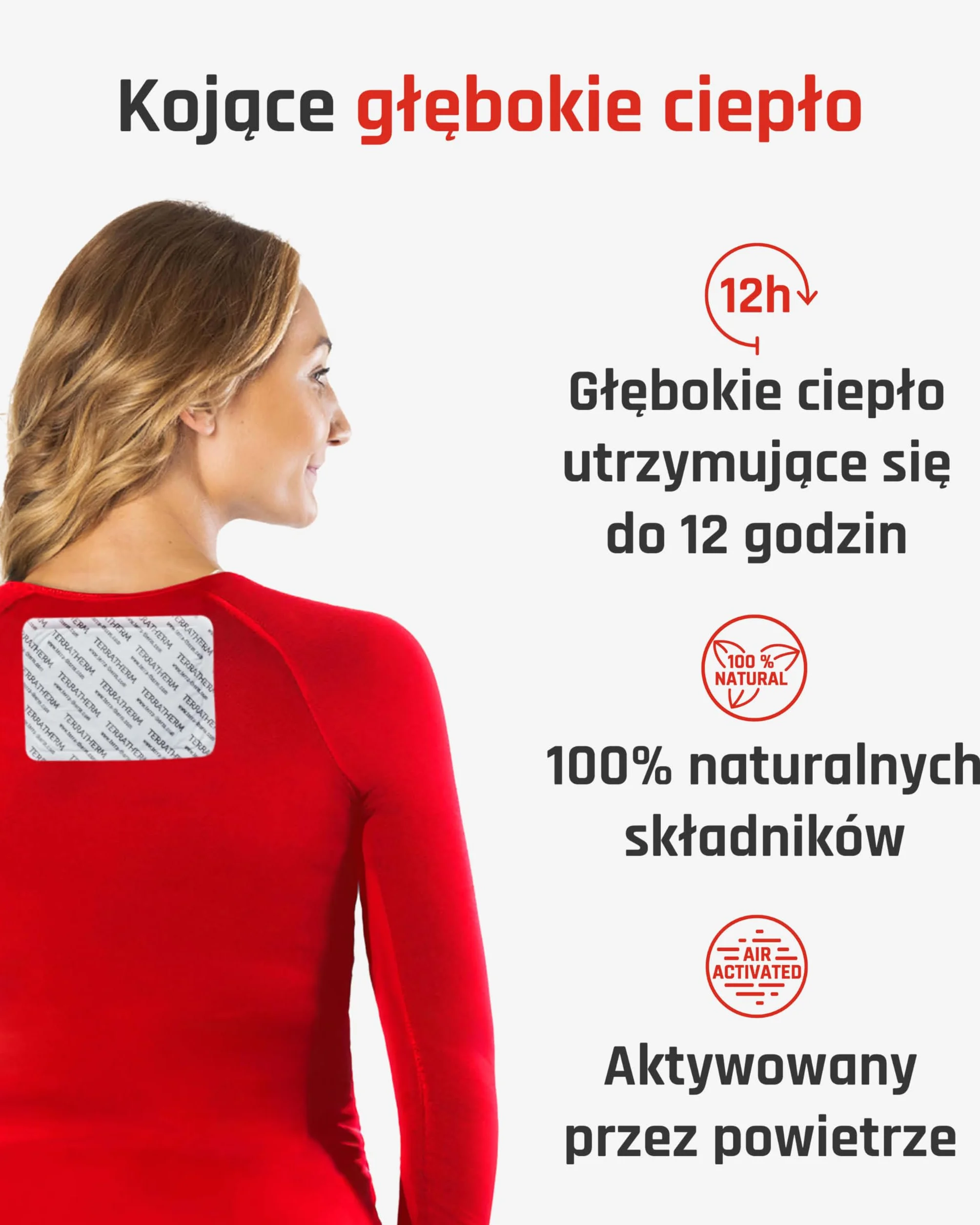 Plastry rozgrzewające do pleców, karku i ramion – 12 godzin kojącego, głębokie ciepło, ocieplacz na plecy – ocieplacze do ciała, samoprzylepne i aktywowane powietrzem – 10 sztuk