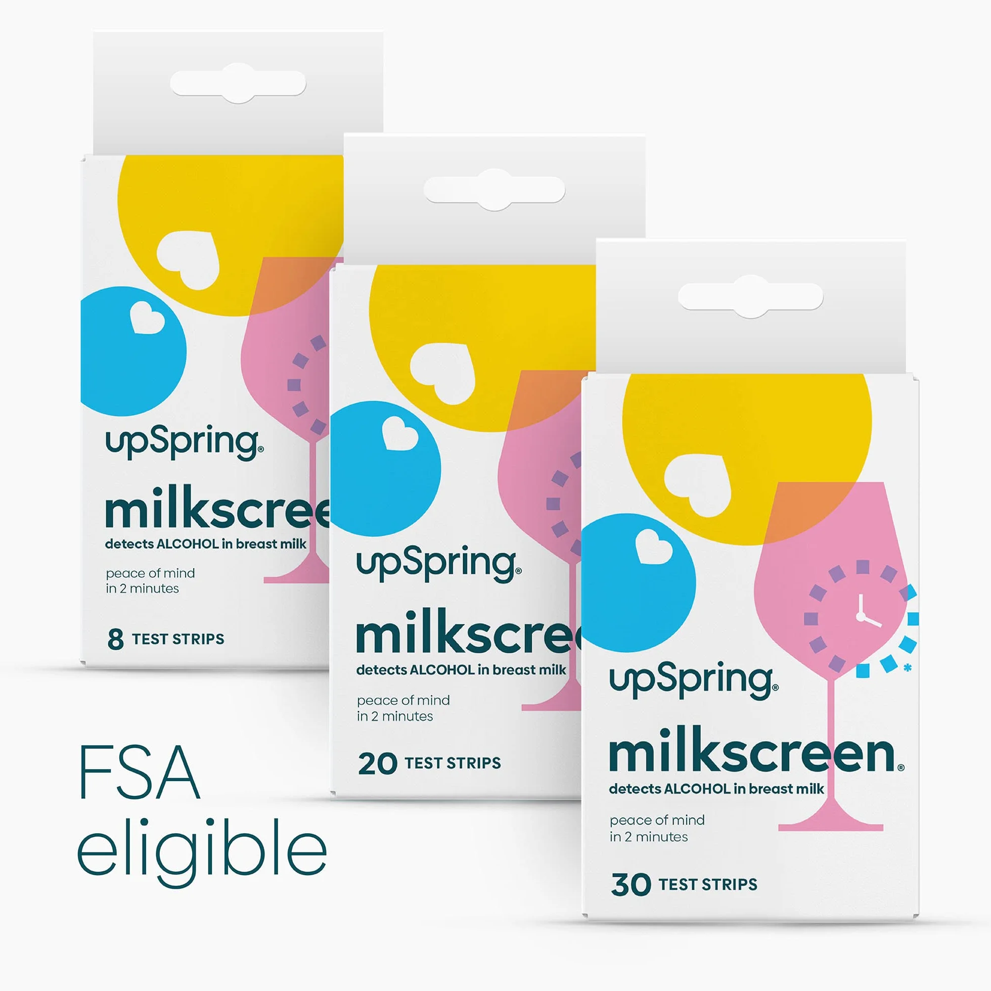 UpSpring Baby Milkscreen paski testowe na alkohol, 30 sztuk