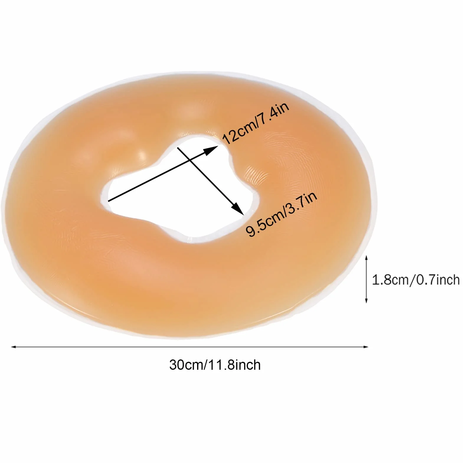 Wakects Żel silikonowy stół do masażu twarzy 4 kolory Poduszka do masażu twarzy wielokrotnego użytku do salonu piękności SPA 26 X 1.8 Cm(kolor skóry)