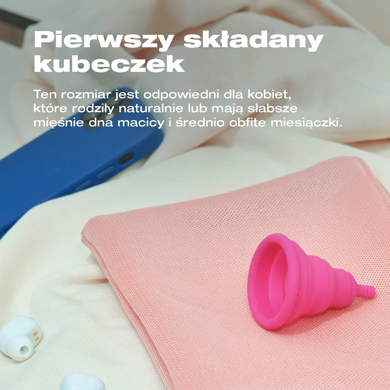 Intimina Lily Cup Compact Rozmiar B – mały, miękki kubek menstruacyjny z kompaktową konstrukcją, kompaktowy, mistrzostwo