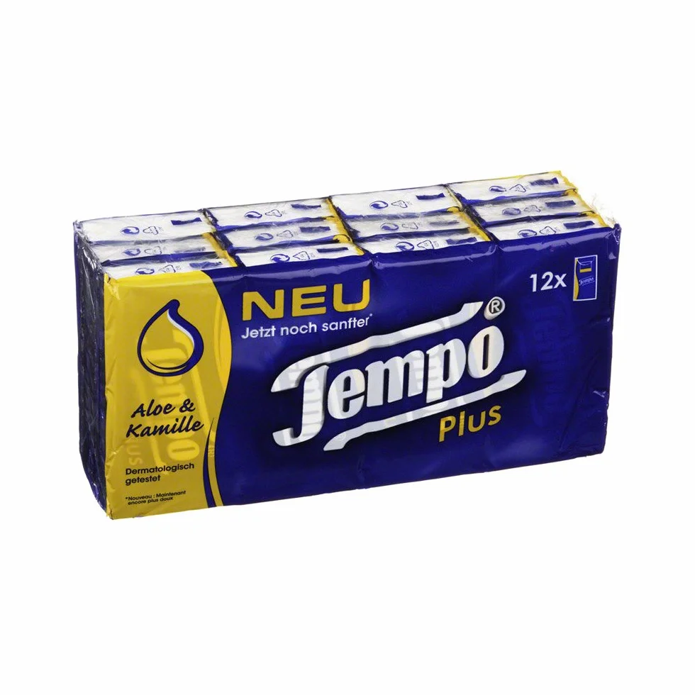 Tempo Chusteczki higieniczne Plus, 12 x 9 szt