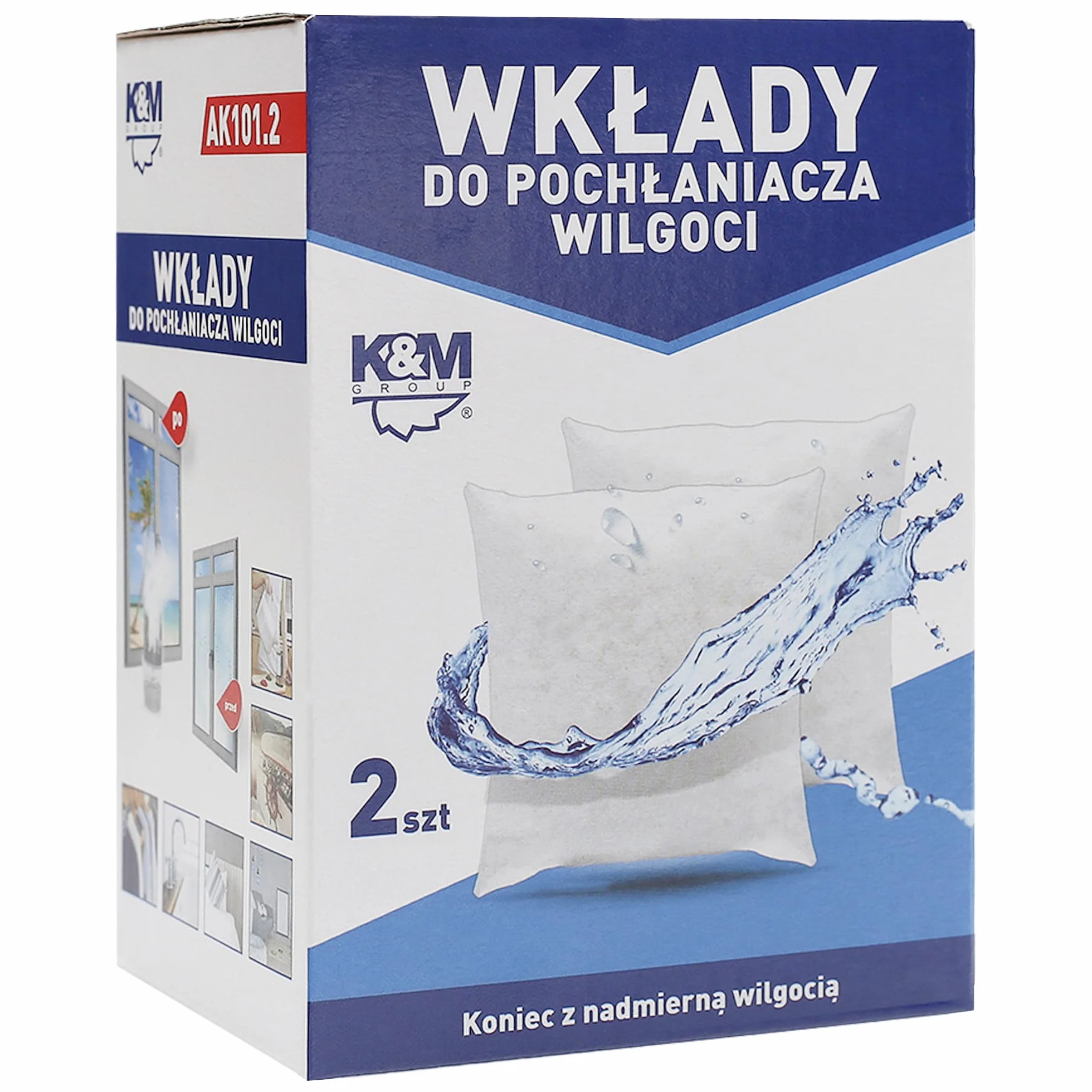 K&M Purepower 2x Worki wymienne do osuszacza Granulat osuszający 280 g Zestaw uzupełniający