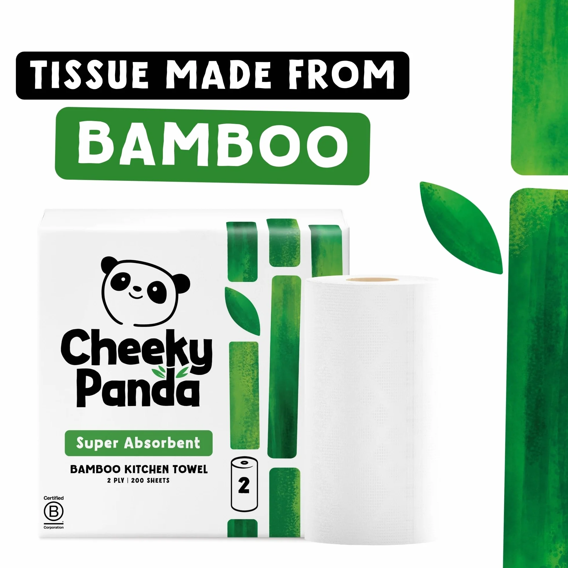 The Cheeky Panda Bamboo Touch Ręcznik Papierowy, 2 Sztuki